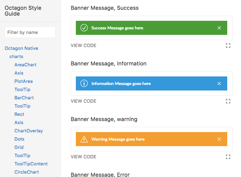 screenshot of Octagon Component Library
